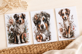 Postkarten 3er Set Hund still 1