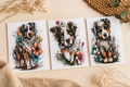 Postkarten 3er Set Hund Still 2