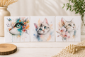 3er Set Klappkarten mit Briefumschlag